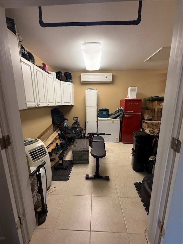 storage featuring a wall unit AC