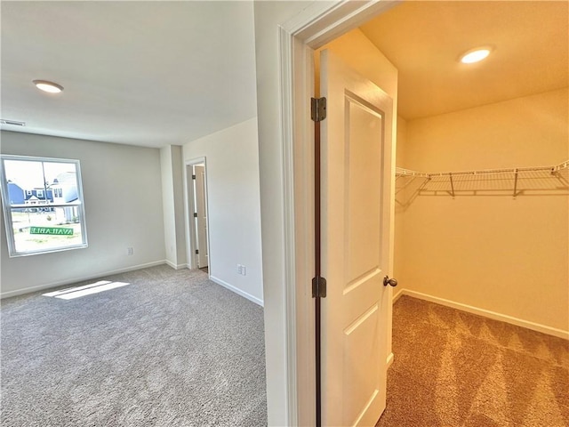 interior space featuring carpet flooring