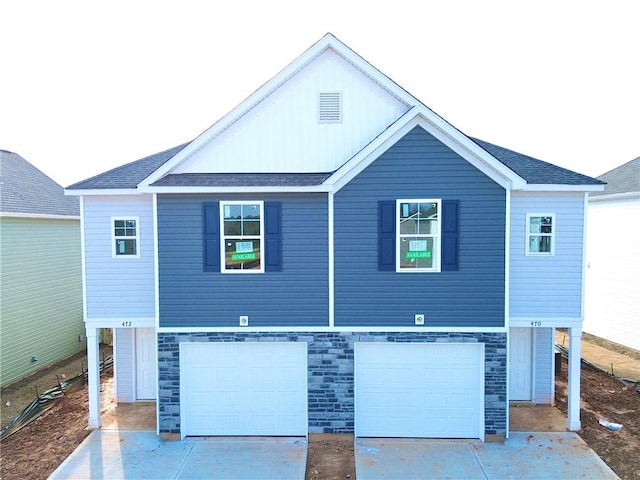 view of front of home featuring a garage