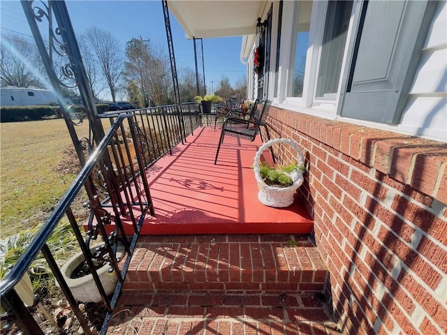 balcony with covered porch