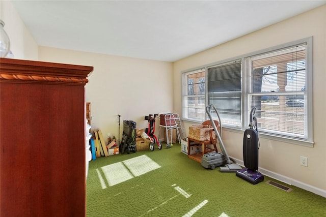 recreation room featuring carpet floors