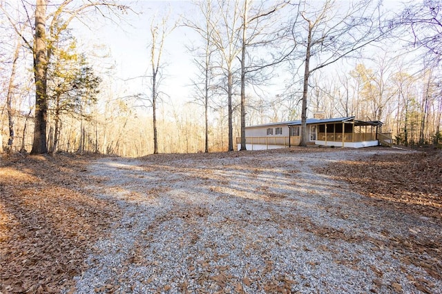 exterior space with a sunroom