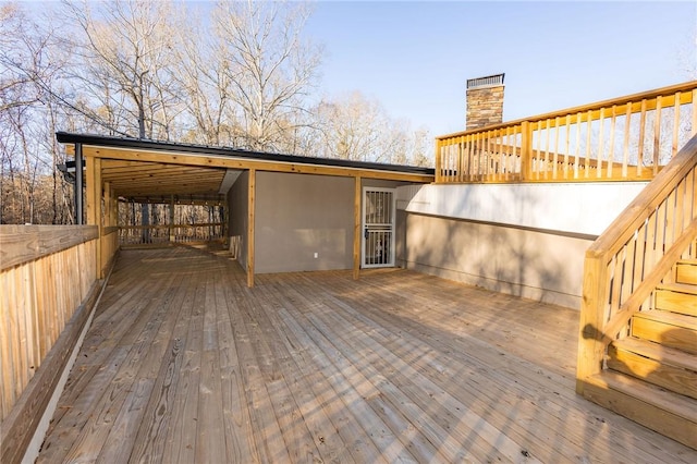 view of wooden terrace