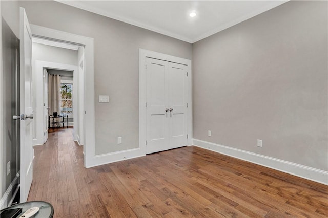 unfurnished bedroom featuring light hardwood / wood-style floors