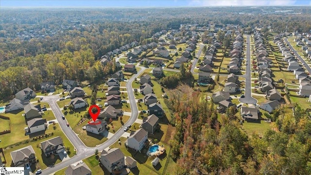 birds eye view of property