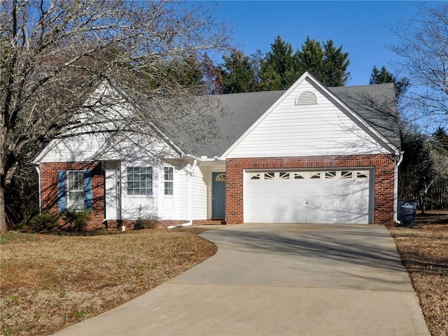 view of front facade with a garage