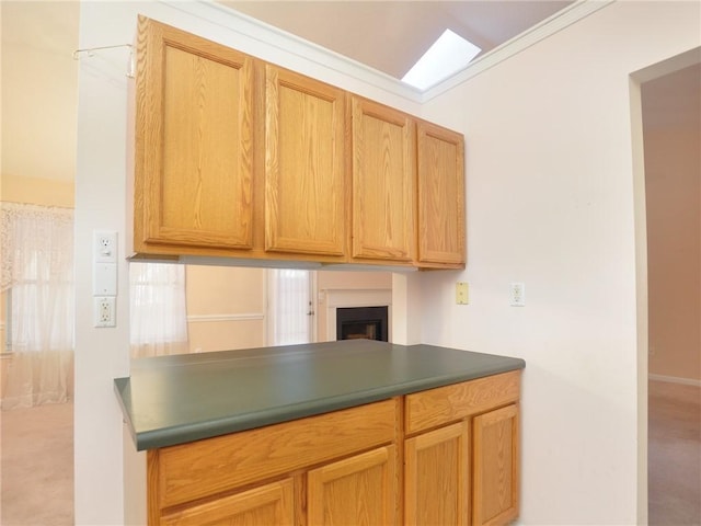 kitchen featuring crown molding