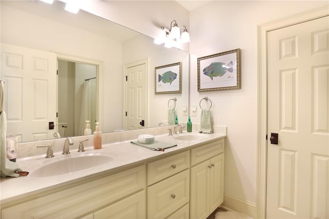 bathroom with vanity