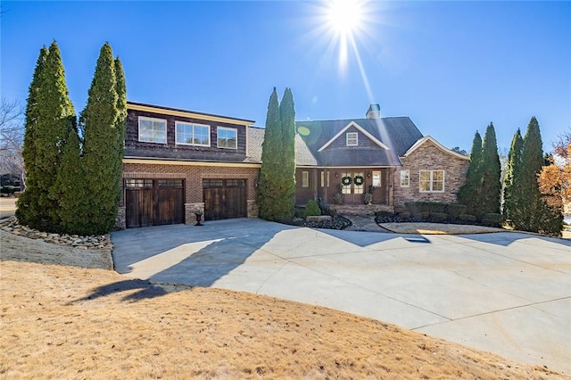 view of front of house featuring a garage