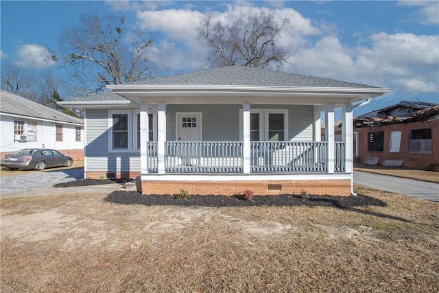 bungalow with covered porch