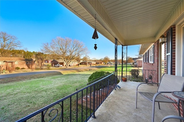 view of patio featuring covered porch