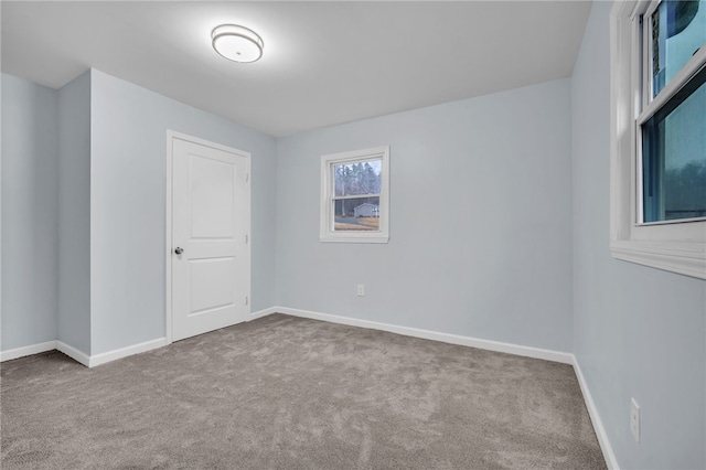 view of carpeted spare room