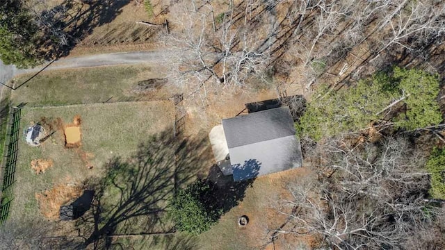 bird's eye view with a rural view