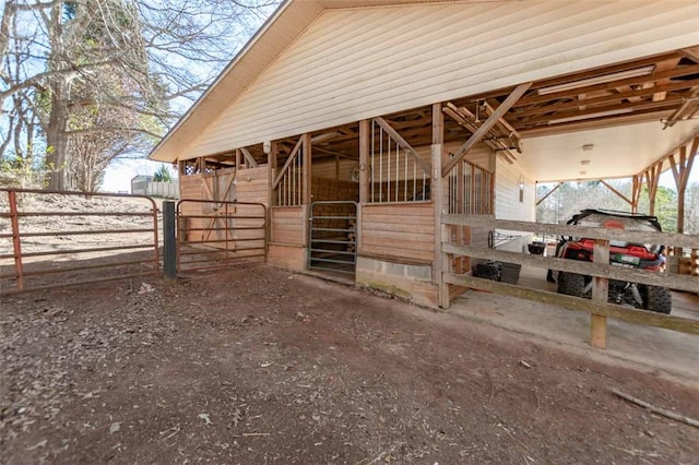 view of stable