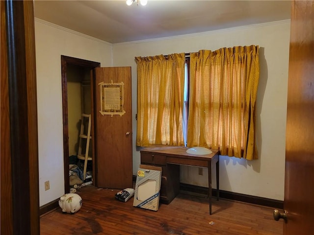 misc room featuring dark wood-type flooring