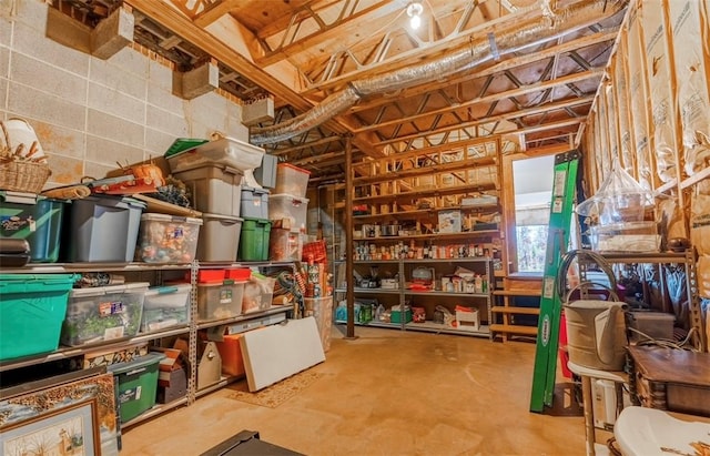 view of storage area