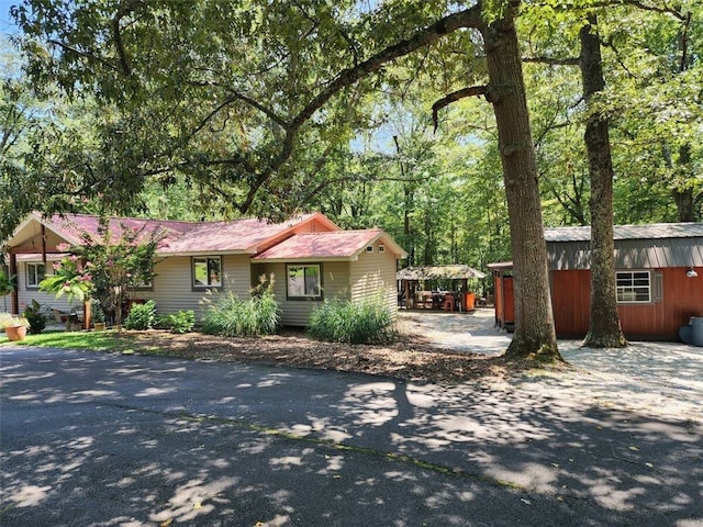 view of single story home