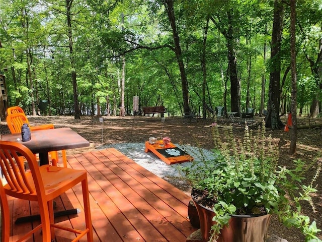 view of wooden terrace