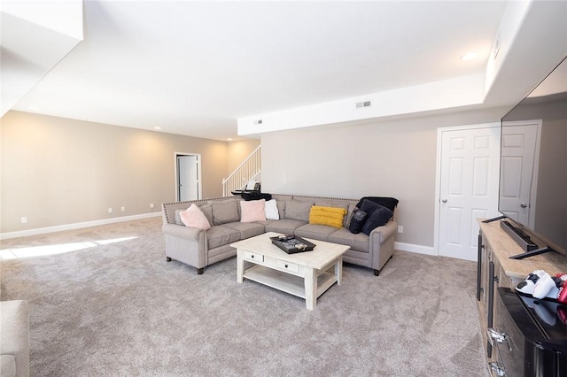 view of carpeted living room