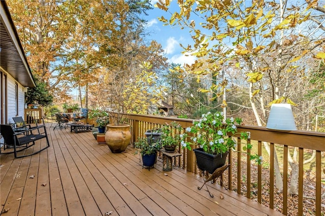 view of wooden deck