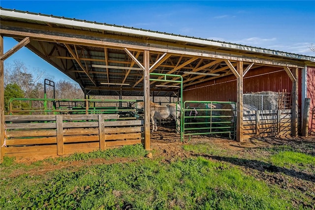 view of horse barn