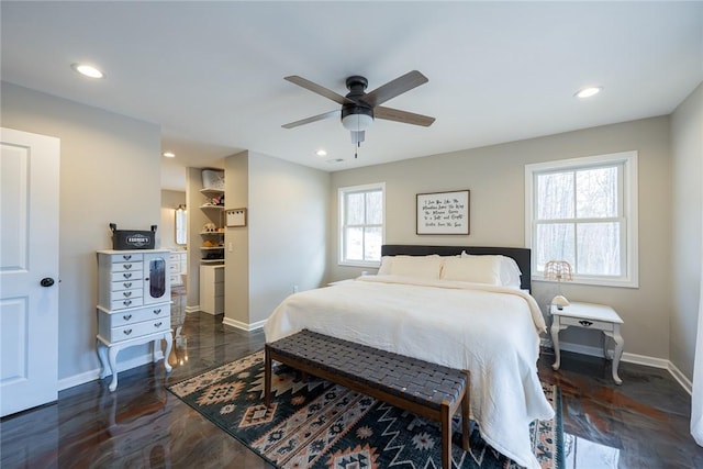 bedroom with ceiling fan