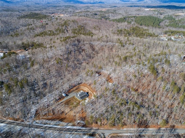 aerial view featuring a mountain view