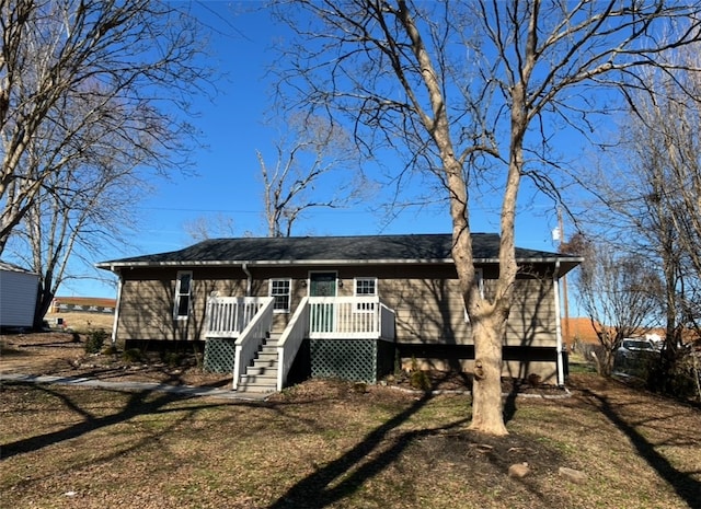 exterior space with a wooden deck