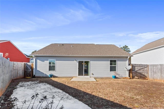 rear view of property featuring a patio