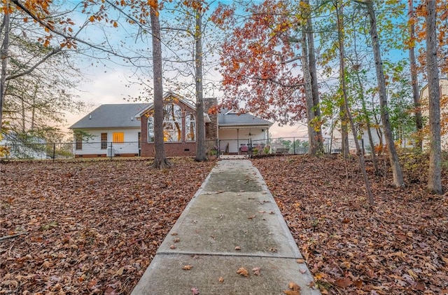 view of front of property