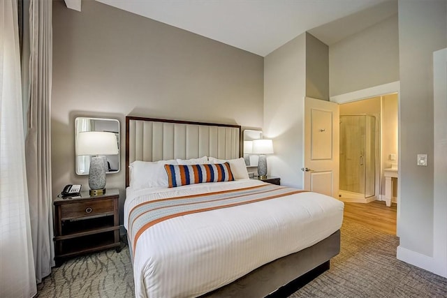 bedroom featuring light wood-type flooring