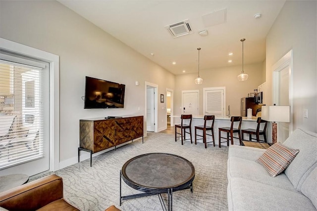 view of carpeted living room