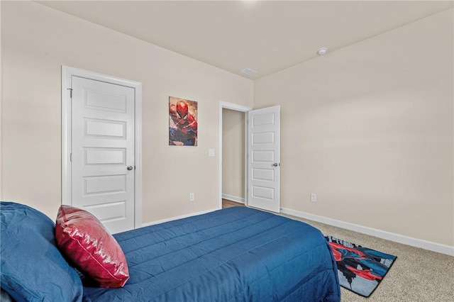 view of carpeted bedroom