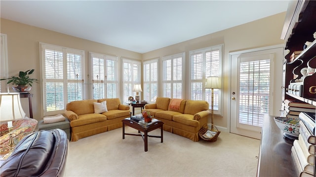 view of carpeted living room