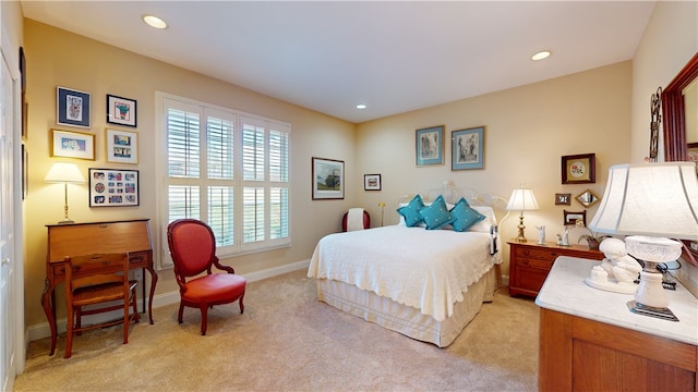 view of carpeted bedroom