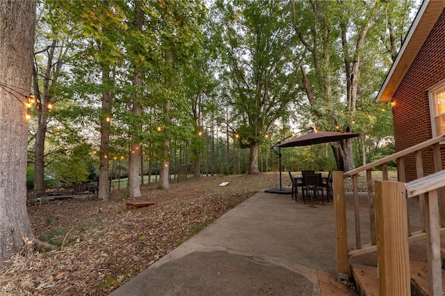 view of yard with a patio