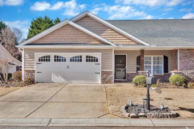 craftsman-style house featuring a garage