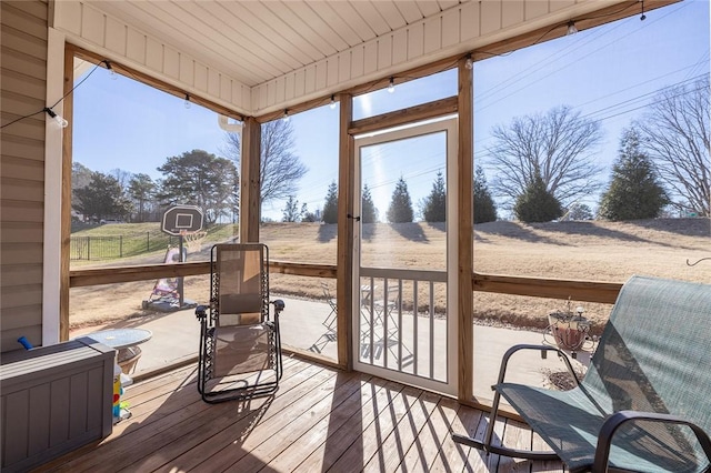 view of sunroom / solarium