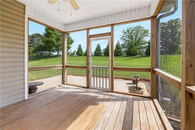 240 Terrace View Way, Seneca, SC 29678 - unfurnished sunroom with a ceiling fan
