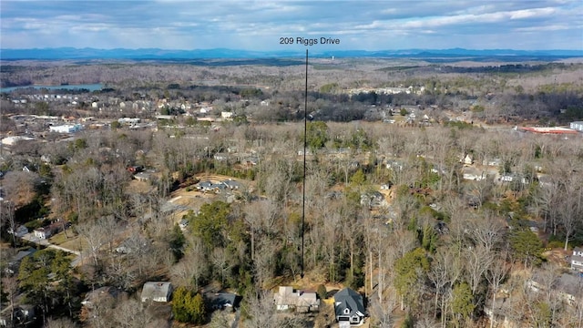 bird's eye view featuring a mountain view