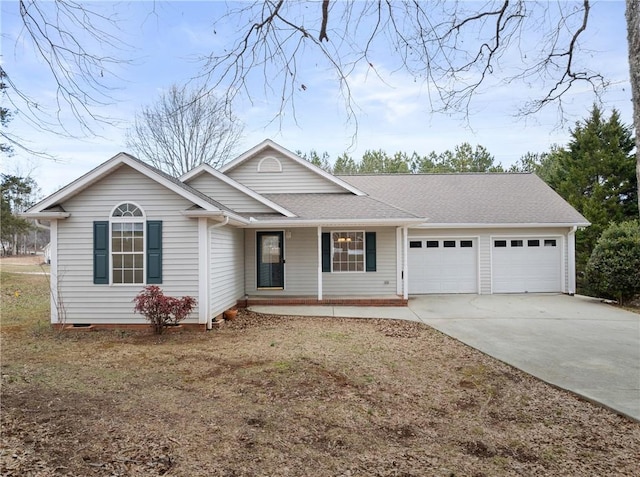 ranch-style house with a garage