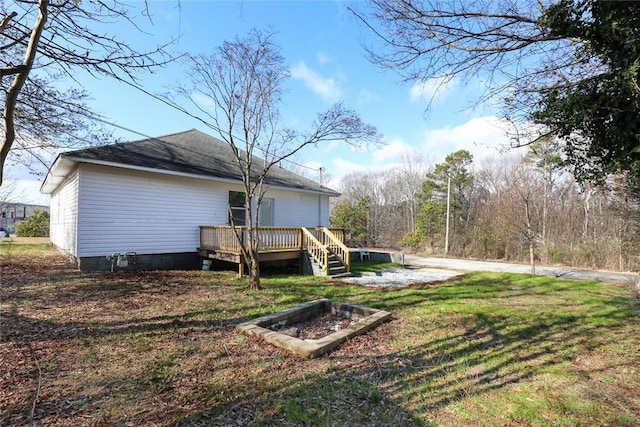 exterior space with a wooden deck