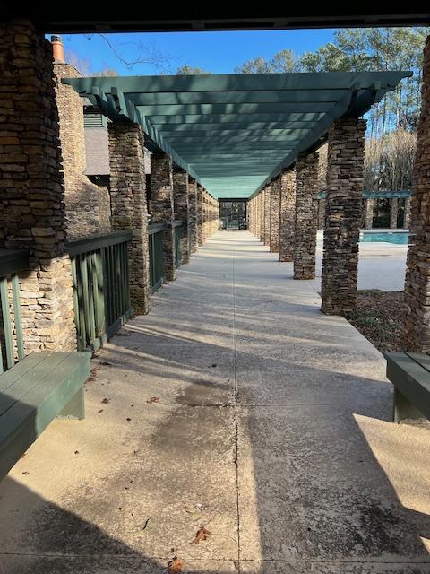 view of patio / terrace featuring a pergola