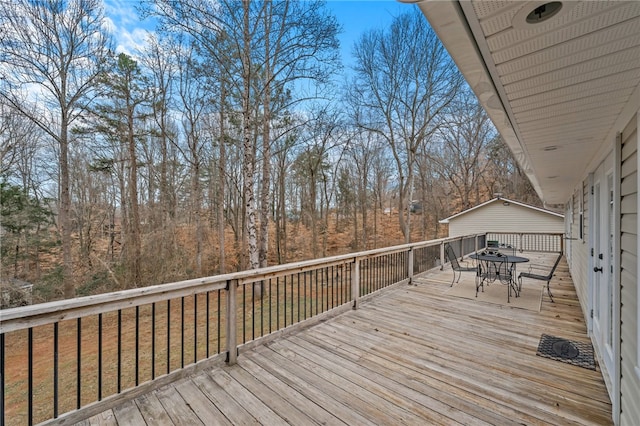 view of wooden terrace