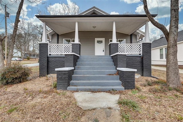 view of front facade with a porch