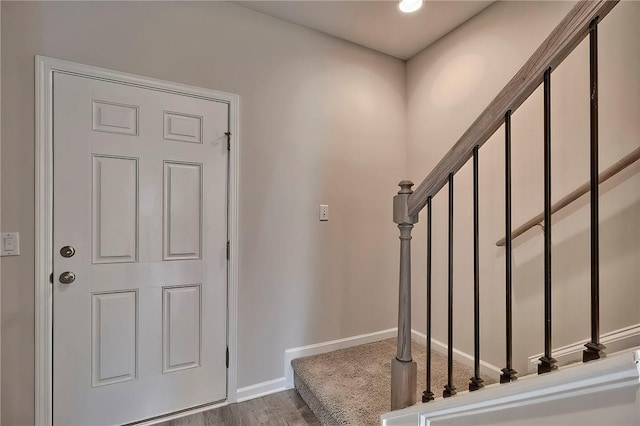 entrance foyer featuring hardwood / wood-style floors