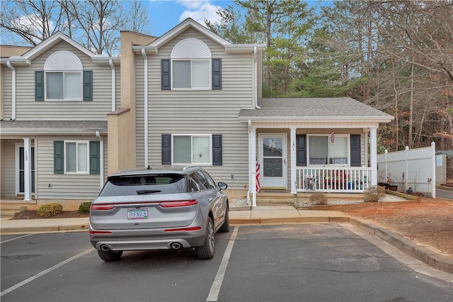 multi unit property with covered porch