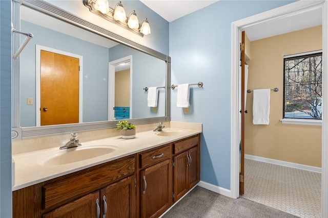 bathroom with vanity