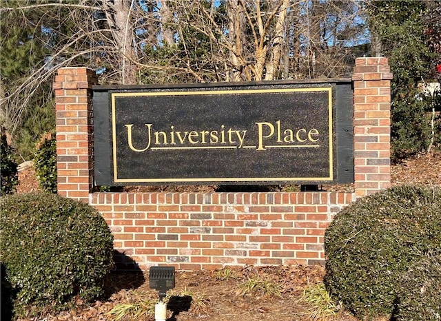 view of community sign