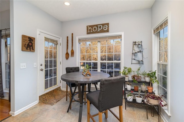 view of dining area